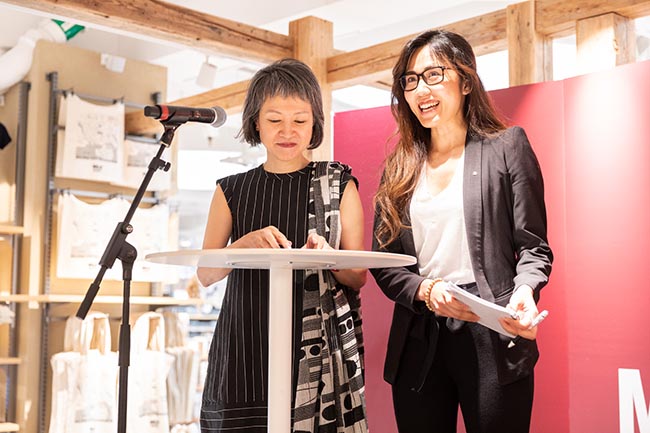 Designer Sudo and interpreter Tanaka in Stockholm