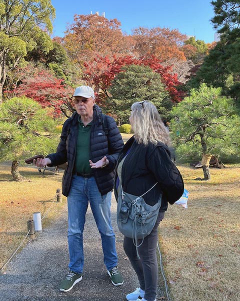 promenad i park i Tokyo