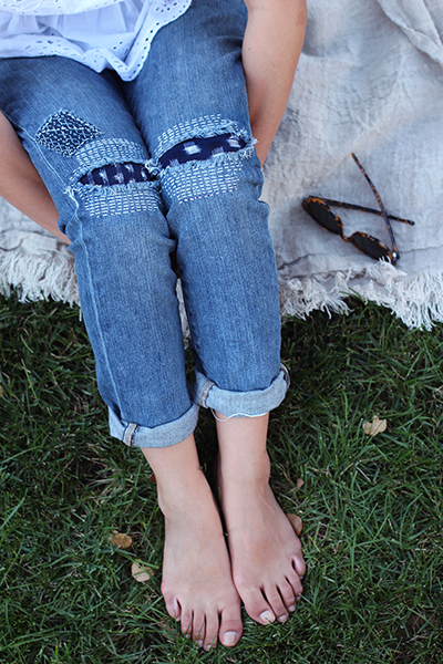 boro-sashiko jeans japan